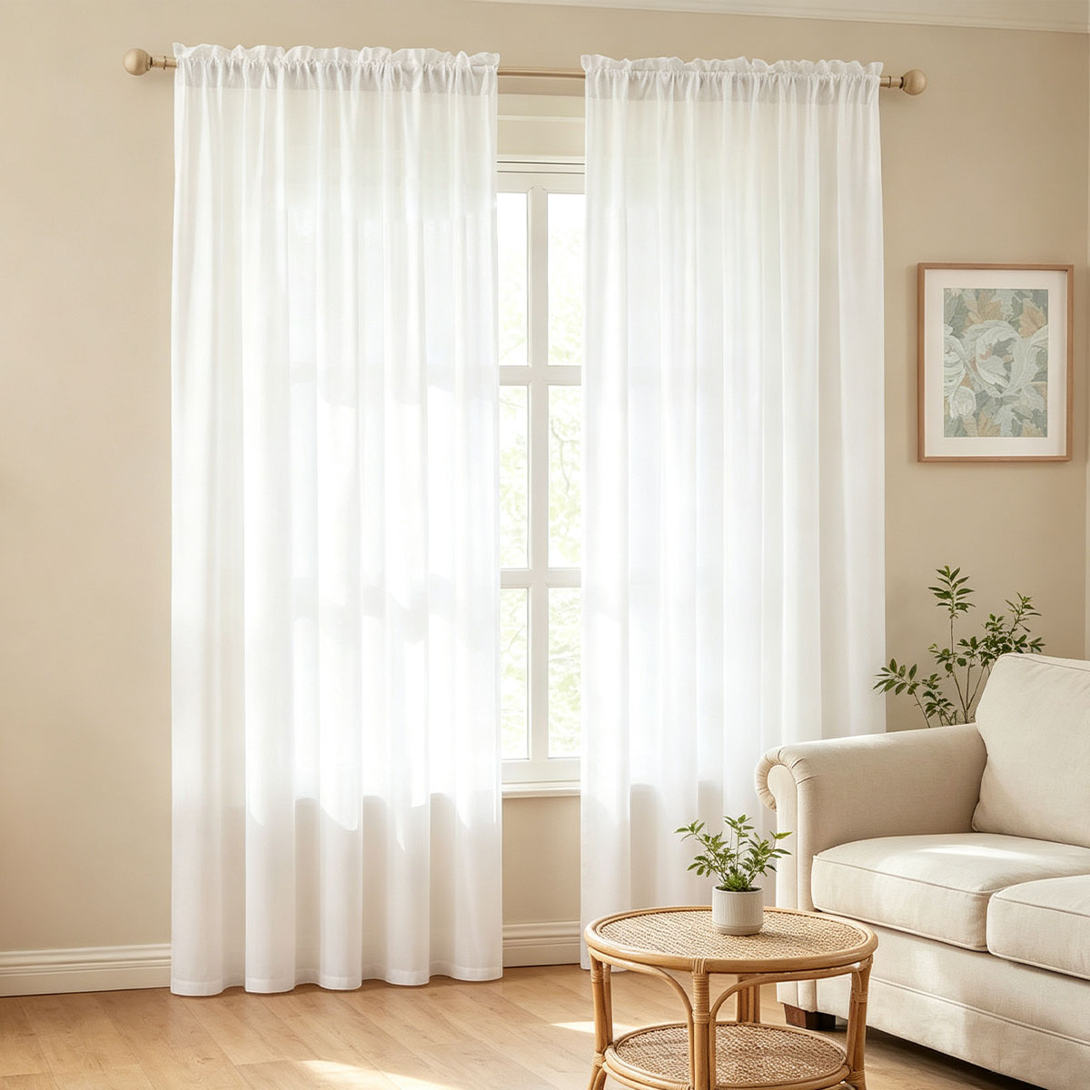 Privacy Filter 2Pack - Paquete de 2 Cortinas Transparentes con