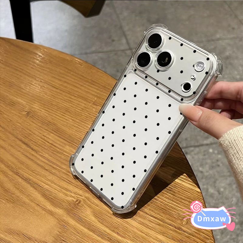 Vivo Y28 - Funda de teléfono negra con lunares