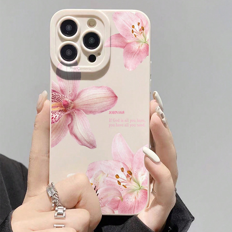 Samsung Galaxy A55 - Funda de Silicona con Diseño Floral