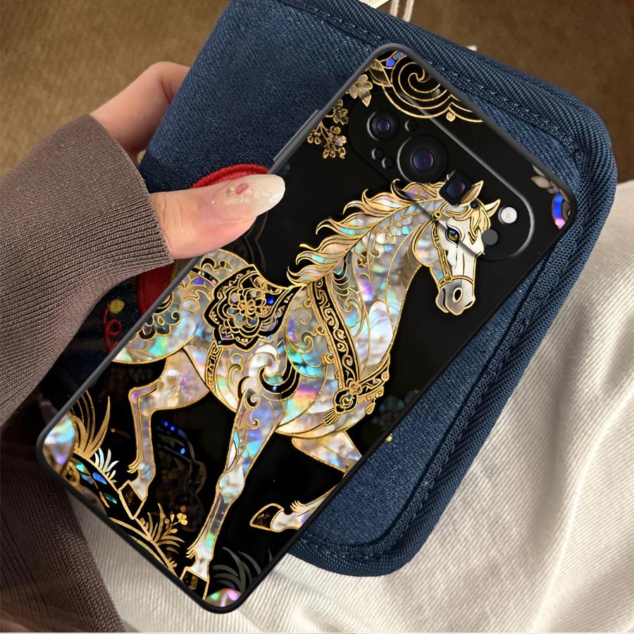 Google Pixel 8A - Funda Protectora para Teléfono Lucky Horse