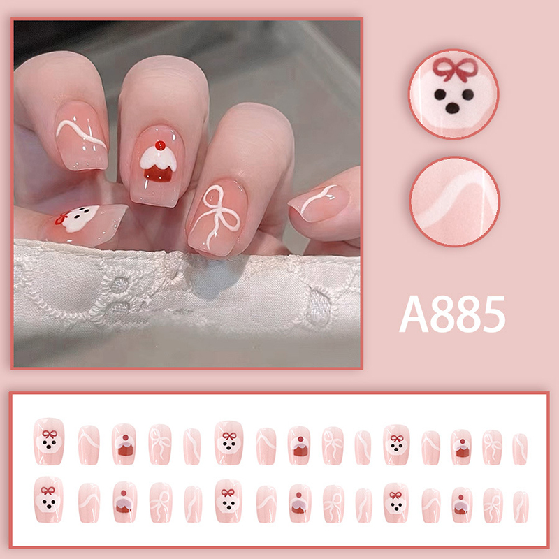 30 Uñas Postizas Cortas Cuadra - Full Cover Adhesive reseña y precio